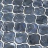 Msi Blue Shimmer Arabesque Glass Mesh-Mounted Mosaic Tile ZOR-MD-0253-SAM